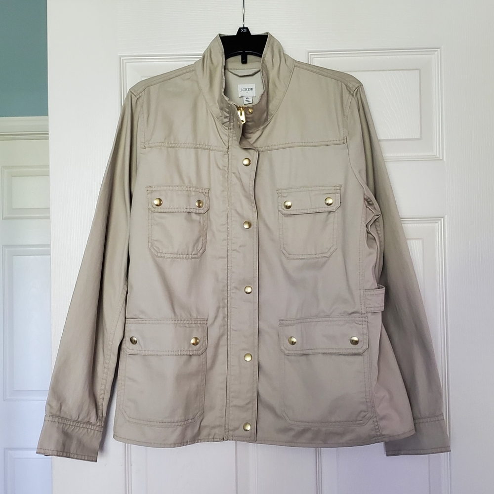J.Crew Resin-coated Twill Field Jacket, Size S, XL - Picture 2 of 8